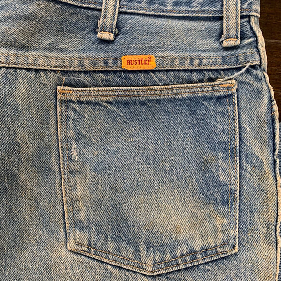 Vintage Rustler Jeans Mens Regular Fit Straight Blue Size 38x30 (Actual 35x29) - Picture 4 of 16